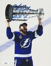 BARCLAY GOODROW TAMPA BAY LIGHTNING  20,21 SC JSA AUTHENTICATED SIGNED 8X10