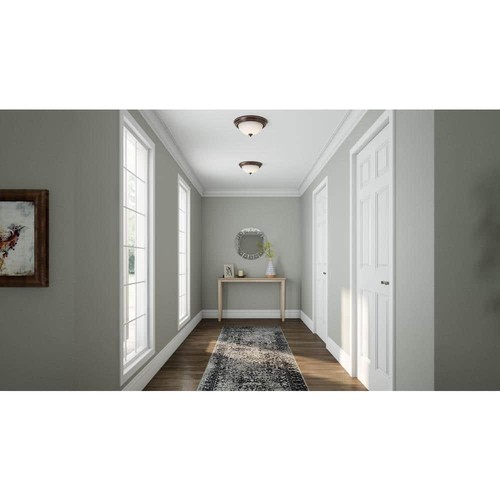 13 in. 2-Light Oil Rubbed Bronze Flush Mount Stylish Ceiling Fixture 4-Pack - Picture 3 of 9