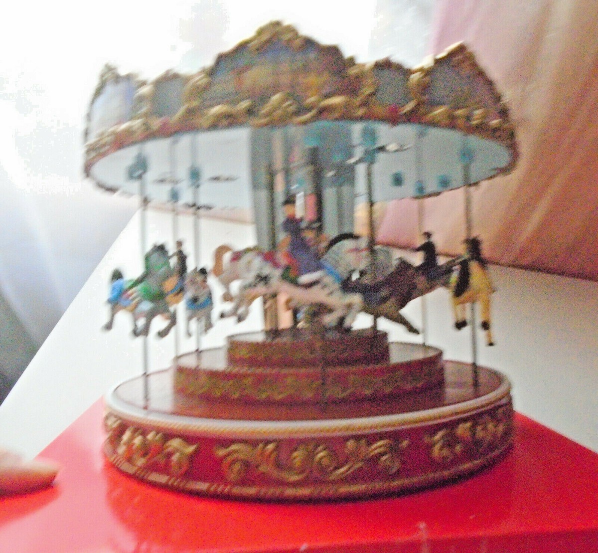 Mr Christmas Triple Decker Musical Vintage Carousel 2014 Animation