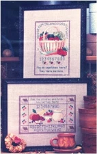 Vanessa-Ann Collection FRESH FROM THE GARDEN 2 Cross Stitch Charts Only samplers