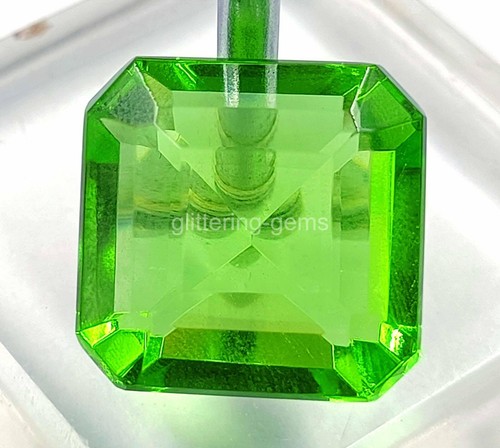 Top Quality 23.00 Ct Certified Green Moldavite Emerald Shape Loose Gemstone 4AUY - Picture 5 of 6