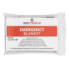 Thermal Emergency Rescue Space Mylar Blanket 52 X 82 - Single