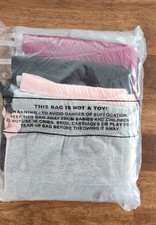 New 4 Pack Organic Cotton Leggings 12Y Girl, Black, Burgundy, Lt Pink, Grey