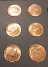 6 - U.S. 1964 90% Silver Kennedy Half Dollars Philadelphia Mint BU To Proof