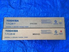 NEW Lot of 2, Genuine Toshiba T-FC28M/Y Toner Cartridge