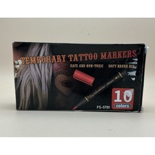 Temporary Tattoo Markers, Box of 10 Colors