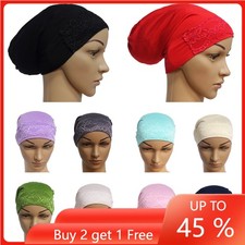 Women Lace Muslim Cancer Chemo Hat Beanie Hair Loss Scarf Turban Head Wrap Cap