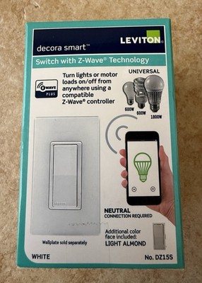 BRAND NEW SEALED Leviton (DZ15S) Decora Smart Switch WHITE - FREE SHIPPING!