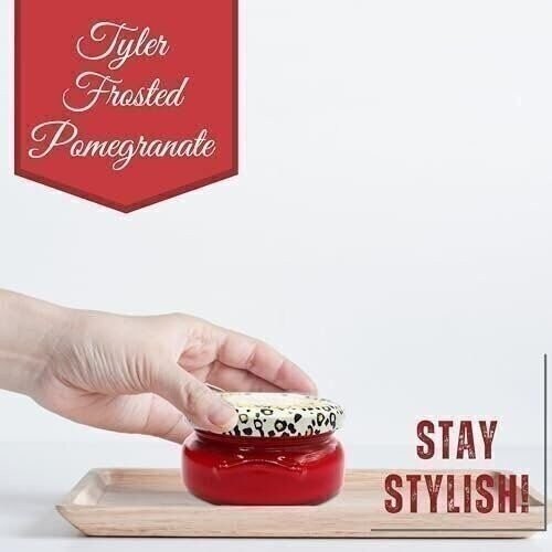 Tyler Candle Company Frosted Pomegranate Scented Candles - 3.4 oz - Up to 25hrs - Imagen 6 de 8