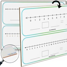 Dry Erase Number Line Lapboard 9"x12" Double Sided White Board - 0-10, 0-20, ...