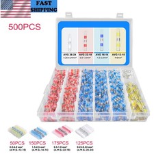 500PCS Heat Shrink Solder Waterproof Seal Sleeve Wire Connectors Terminal Kit US