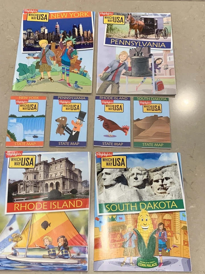 Lot 19 States Highlights Which Way USA Magazines + Matching Maps + 17 Licenses  - Image 3 of 4