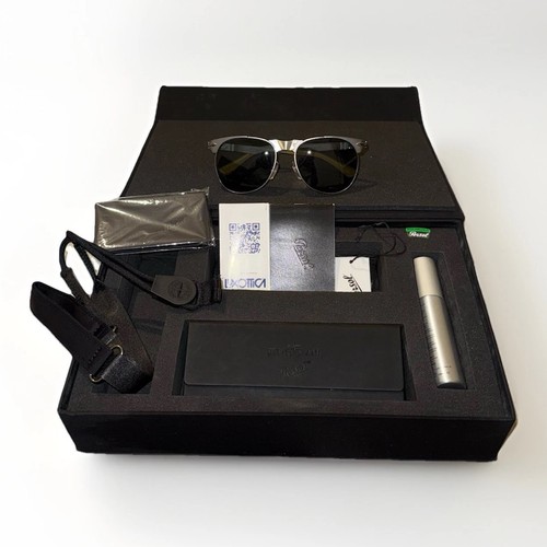 Stone Island x Persol Pilotengestell polarisierte Sonnenbrille gelb gunmetal PO2470S