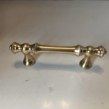 10 Brushed Gold Cabinet Drawer Pulls New Open Box 3" Hole to Hole, 4.75" Overall