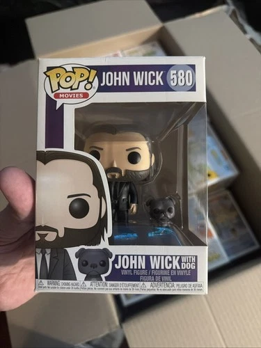 Funko Pop! Movies Vinyl: John Wick with Dog #580 (a few dents/scratches)