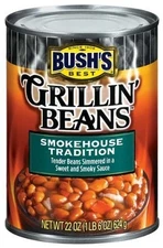 Bush's Best Grillin Beans Smokehouse Tradition 22oz Can Pack of 6