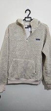 Patagonia Women  s Los Gatos 1/4 Zip Sherpa Fleece Pullover Beige Taupe Size XL