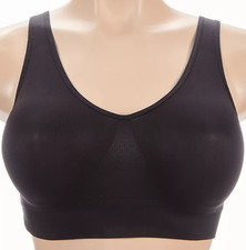 xl Hanes G196 Cozy Seamless Wireless Pullover Comfort Bra, Black NWT