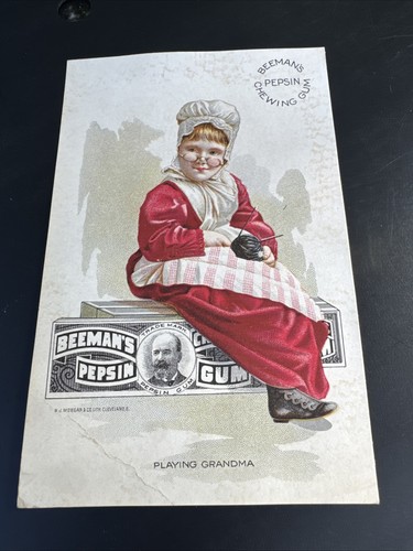 Beeman’s Pepsin Kaugummi Sammelkarte - ”Girl Playing Grandma” U36 - Bild 1 von 3