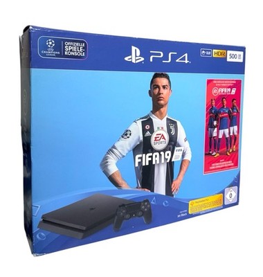 Sony Playstation 4 mit Controller - PS4 Slim Schwarz FIFA 19 Bundle | mit OVP