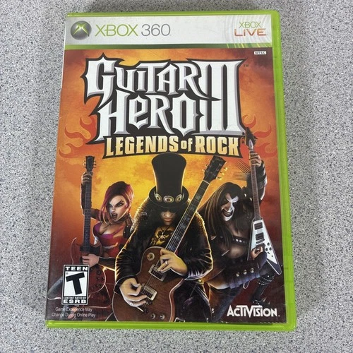 Guitar Hero III 3 Legends of Rock Xbox 360 2007 Complete Tested Manual Slash 172