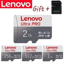 Lenovo High-Speed Micro SD Card 1TB/2TB - Class 10 XC TF Card with Adapter