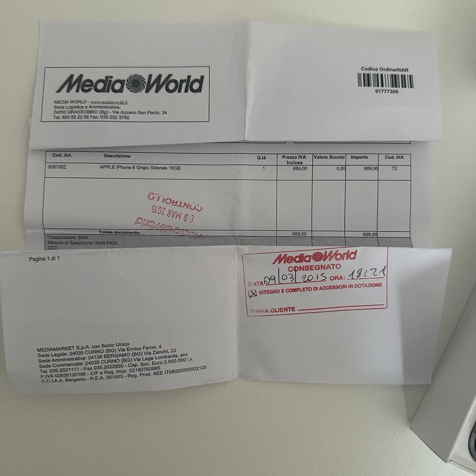 Apple iPhone 6 - 16GB - Grigio Siderale (Sbloccato) - Immagine 4 di 4