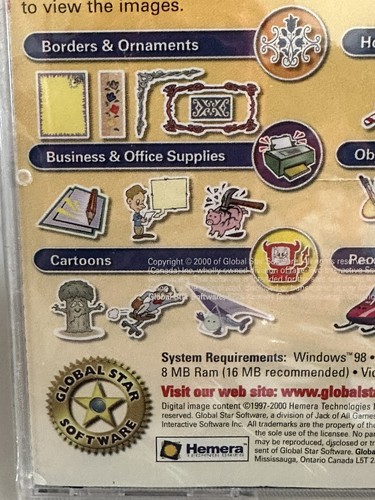 Win 98 CD-ROM 100,000 Designer Clip Art Disc New Sealed! - Afbeelding 7 van 15