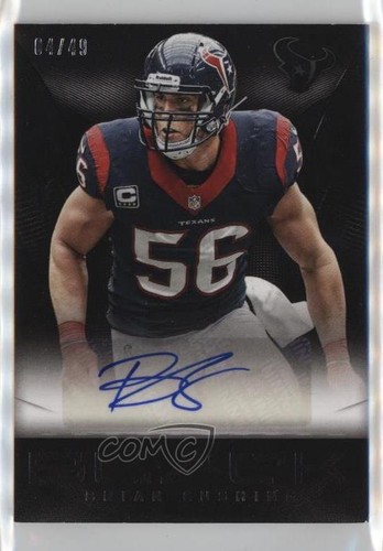 2013 Panini Black Common Signatures Silver /49 Brian Cushing #4 Auto - Picture 1 of 3