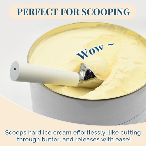 Heated Ice Cream Scoop Rechargeable, Electric Warming Ice Cream Scooper with ... - Picture 5 of 9