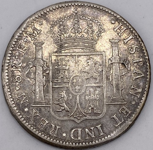 Moneta 8 reales 1796 Spagna Messico zecca Città del Messico antica nave pirata moneta  - Foto 2 di 3