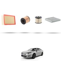 Hoffcar Wartungskit - 4 Filter Kompatibel Mit Citroen C5 III 2.0 HDI 120Kw