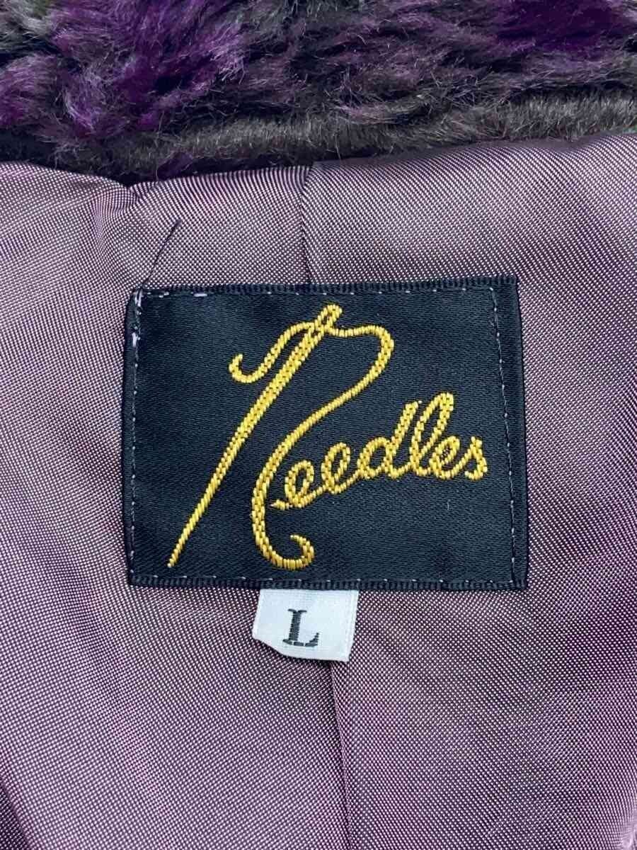 Needles L Acrylic Allover Pattern Jacket Purple - image 3