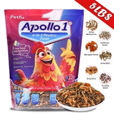 5LB Dried Mealworms  Dried BSFL  Dried Krill Mixed Chicken Food for Duck Bird