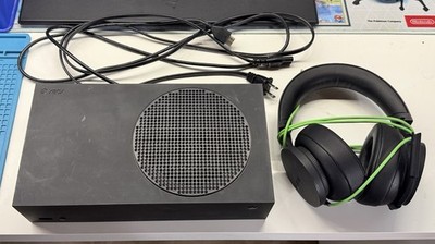 Microsoft Xbox Series S 1TB Console - Black Tested & Working W/ Headset & Cables