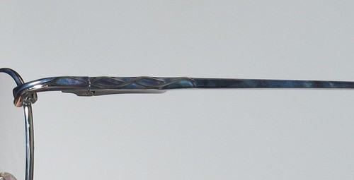 NUEVO MARCO DE GAFAS MARCOLIN 7210 METAL BORDE COMPLETO 52-17-135 VINTAGE OVALADO 264 AZUL - Imagen 6 de 8