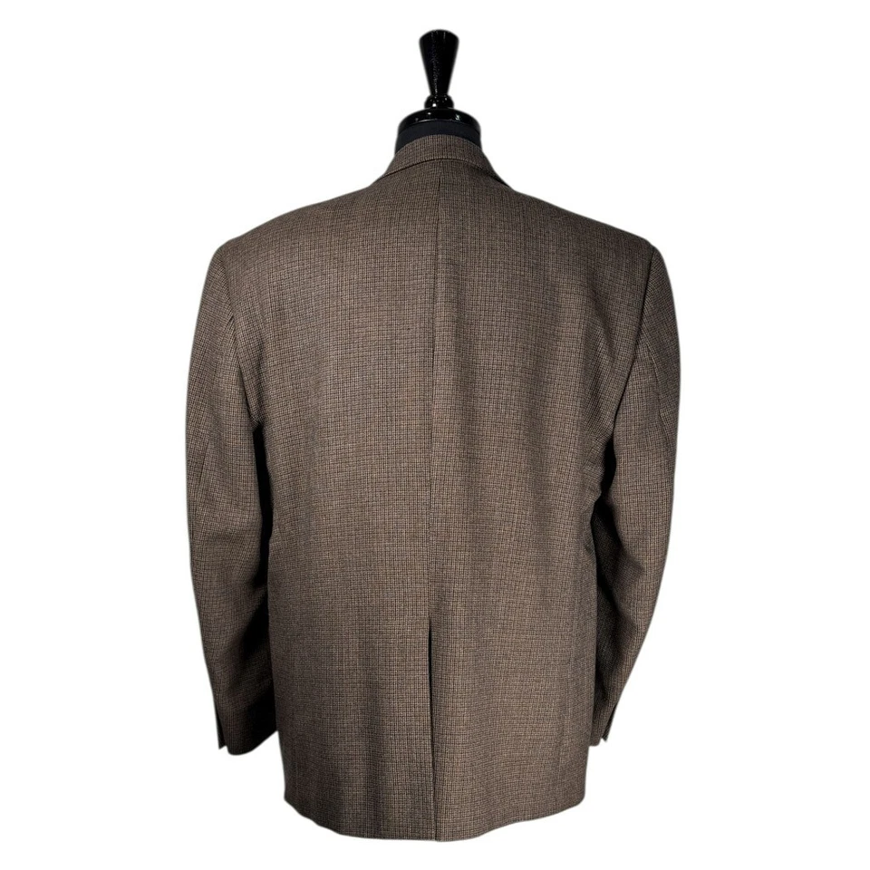 Blazer Chaps Ralph Lauren Para Hombres 44S Marrón Cuadros 100% Lana Abrigo Deportivo Chaqueta Forrada Foto 2 de 4
