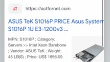 ASUS Mass Storage Server With 16 HDD S S1016P...