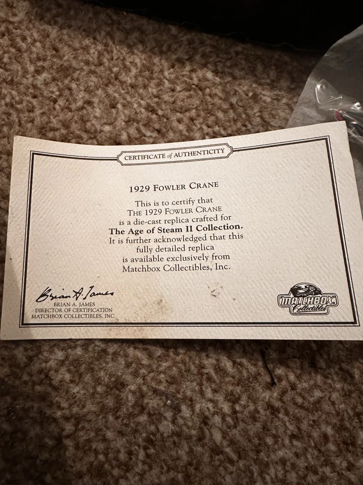 1929 FOWLER CRANE Matchbox Die Cast Coleccionables Modelos de antaño YAS07-M Foto 3 de 4