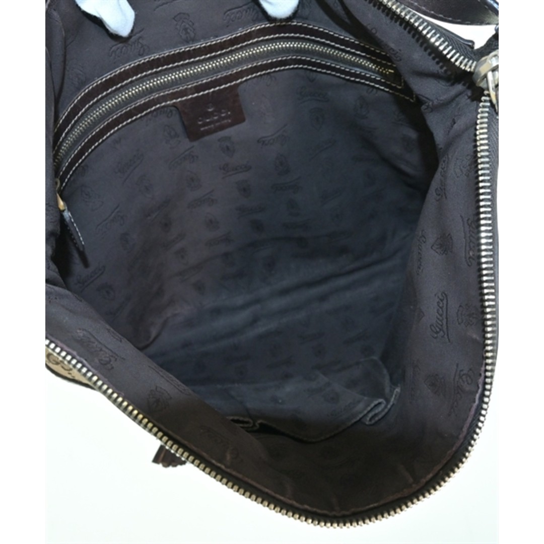 Gucci Shoulder Bag Brown Leather Used Free Shipping thumbnail 4
