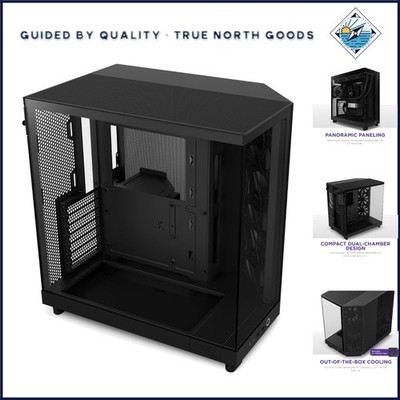 Versatile Mid Tower Case for Gaming with Seamless Glass and Efficient Layout