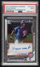 2021 Bowman Chrome Prospect Auto Kevin Made #CPA-KM PSA 9 MINT Auto 1f7b