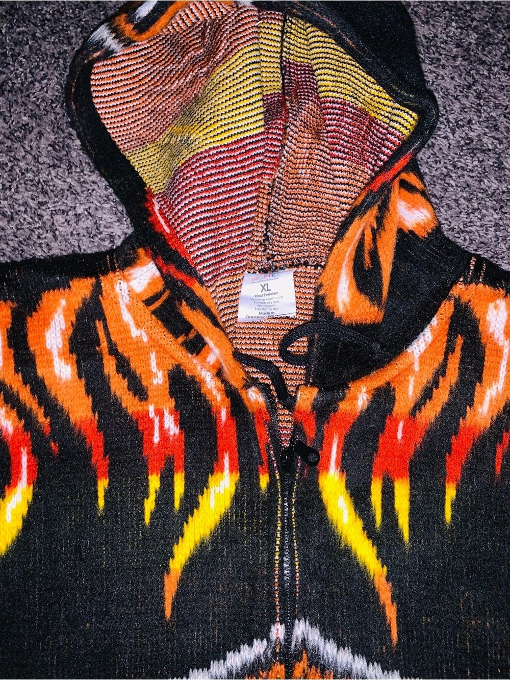 Reworked Vintage Harley Davidson Flame Hoodie/Jacket(Unisex,Never Worn Men’s image 4