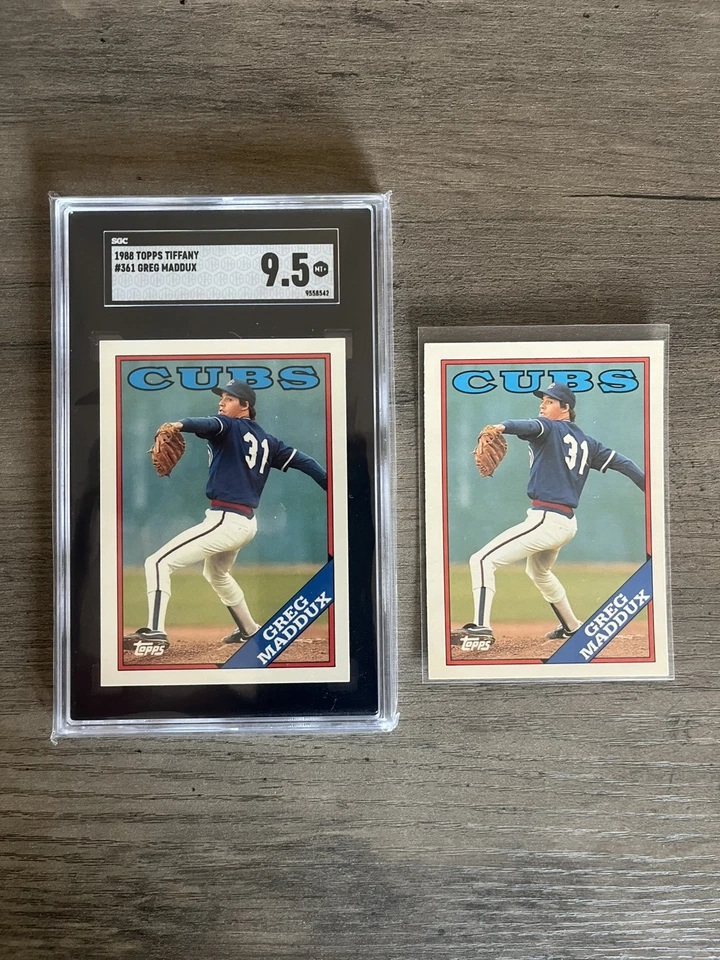 Lote de 3 Topps Tiffany - Larkin SGC 10 -(88) Maddux SGC 9.5 - (86) Ripken SGC 9 - Imagem 3 de 4