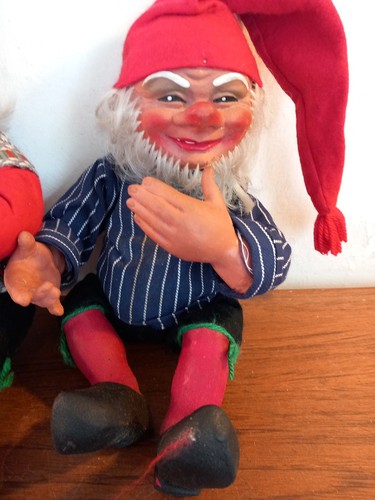 Vintage Arne Hasle Askim Norwegen Weihnachten Folklore Nisse Elfe/Wichtel Puppen X2 - Bild 11 von 20