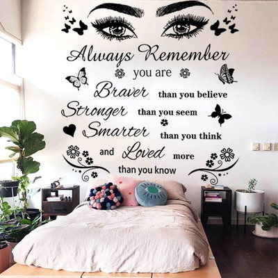 Vinyl Wall Stickers - Peel & Stick Motivational Quote Wall Decals for Bedroom, L