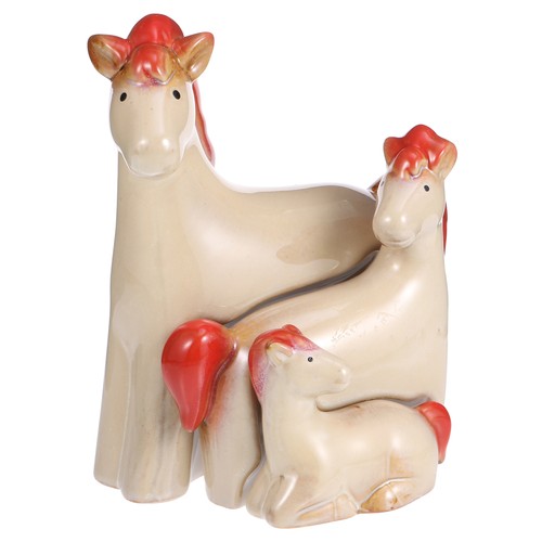 3 Pcs Ceramic Horse Ornaments Figurines Horses Statue Decoration - Picture 12 of 12