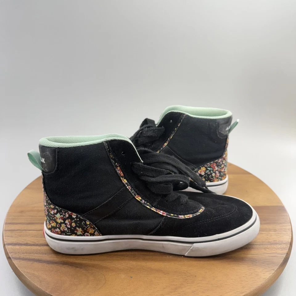 Tenis para mujer AIRWALK negros de caña alta de gamuza/lona genuinos talla 5 GGAK43G002 Foto 4 de 4