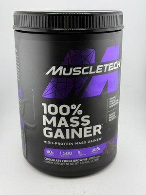 Muscletech Mass Tech 100% Mass Gainer, Chocolate Fudge Brownie 5.15 Lbs 11/22/26