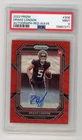 2022 Prizm Drake London #308 RC Rookie Red Wave AUTO #127/149 PSA 9 MINT (DG)